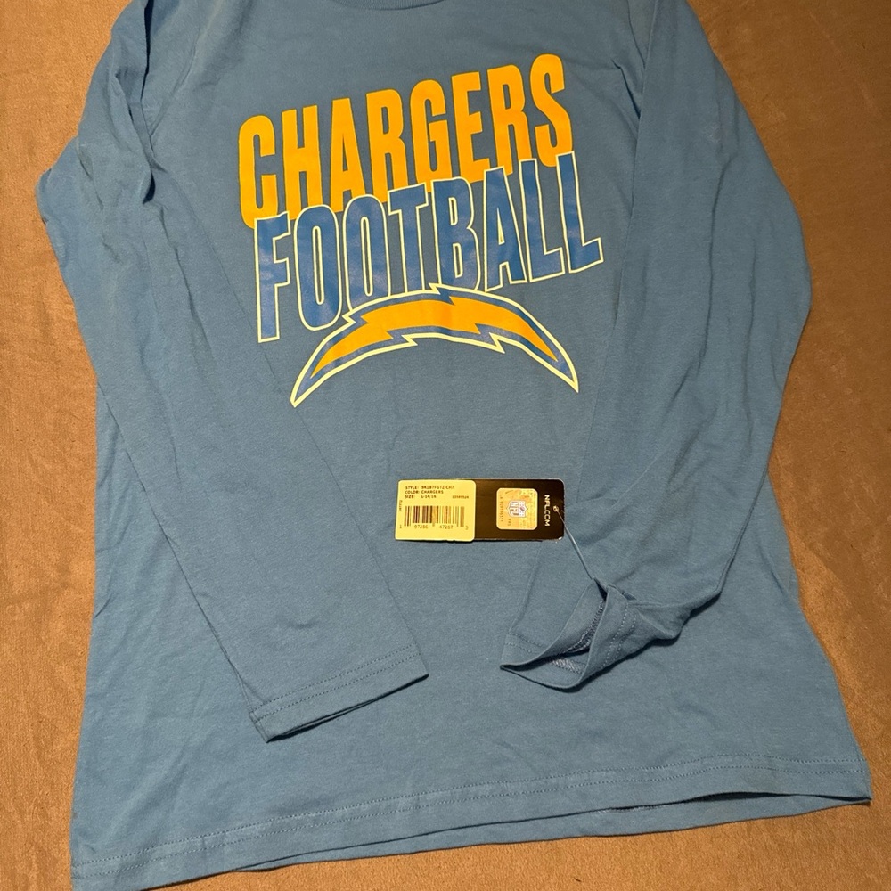 Los Angeles Chargers Official NFL Kids Youth Size Athletic T-Shirt New with Tags
